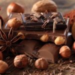 шоколадное печенье с орехами и какао