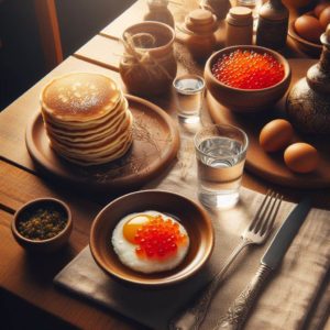 Масленица: Праздник весны и радости. Блины с красной икрой.